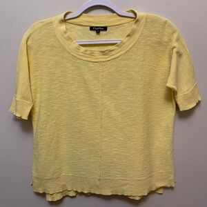 CHERYL NASH 100% LinenYellow Women's Top